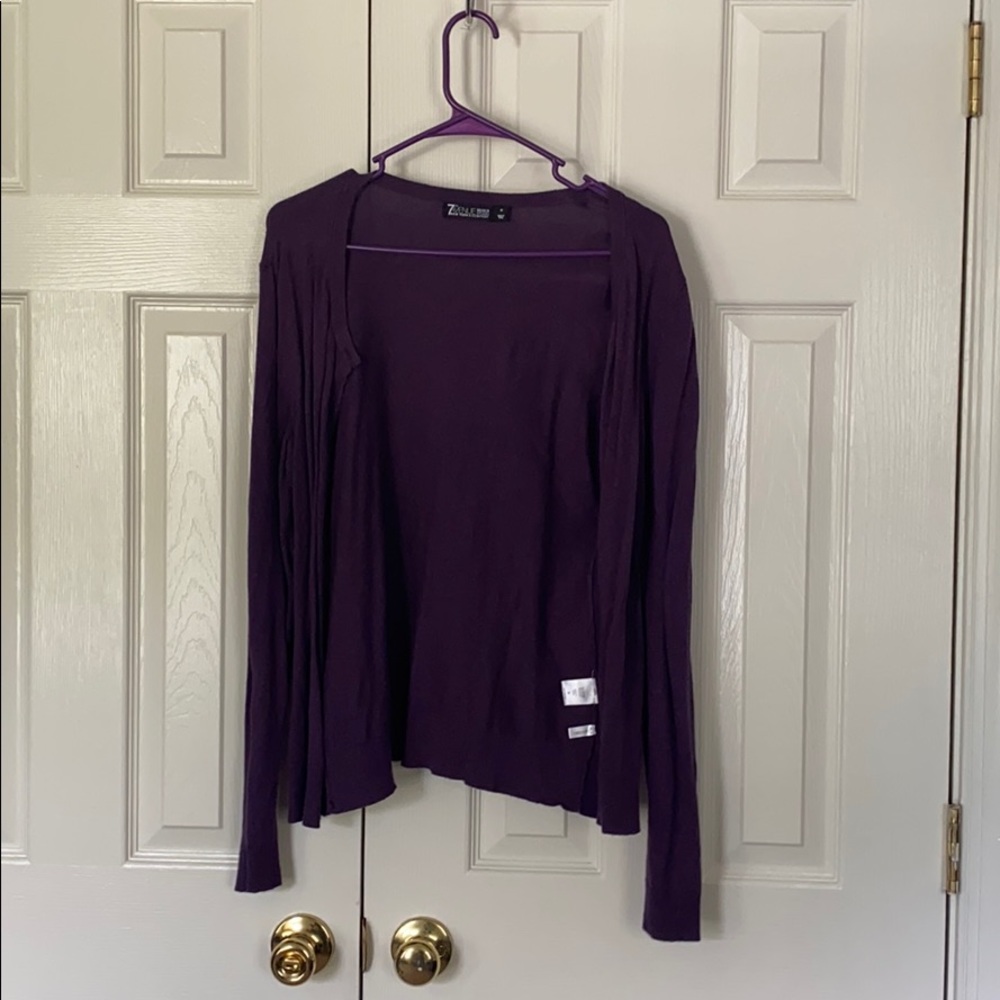 New York & Company purple cardigan